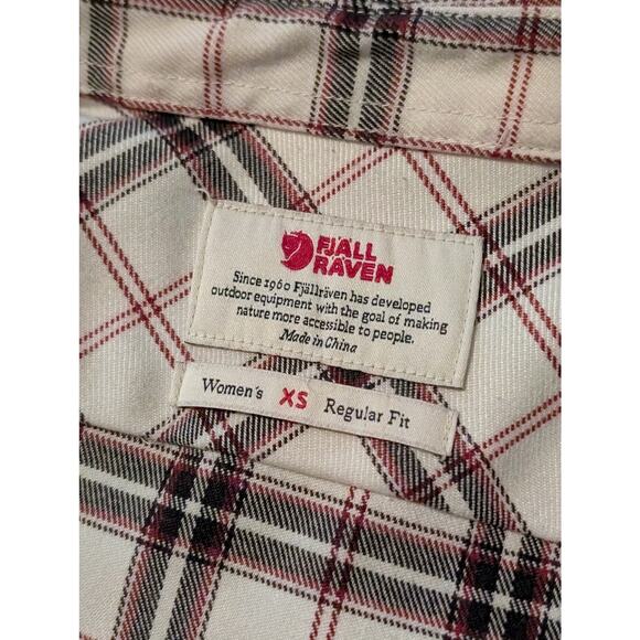 Fjallraven Fjallglim Stretch Plaid Flannel Long Sleeve Button Down Shirt XS - Picture 5 of 9